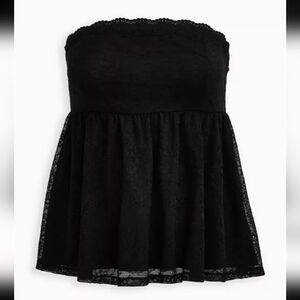 Black Lace Tube Top Torrid 2x NWT